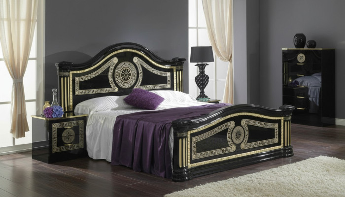 Bed Pillow Design Luxury Wood Double Hotel Beds Matrimonial Sleep Room Textile Gold