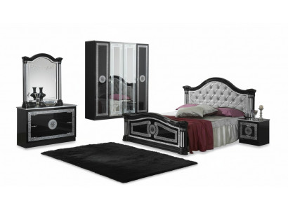 Bed 2x Nightstand 3-pc. Bedroom Set Design Luxury Bedroom Chesterfield