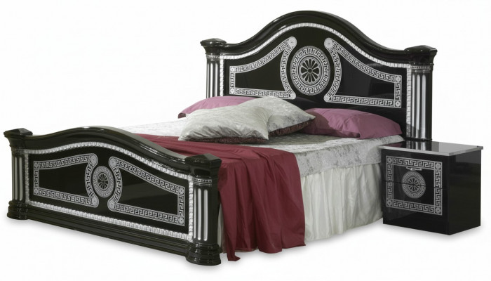 Bed Pillows Classic Double Bed 180x200cm Wood Hotel Beds Bedroom New