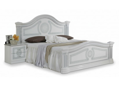 Designer bed bedroom classic beds wood hotel luxury upholstery seating new