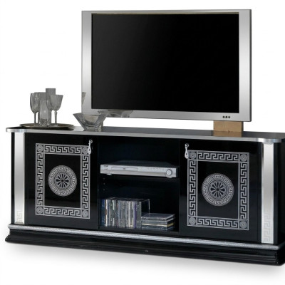 Black TV Table RTV Cabinet Lowboard Furniture TV Stand Design Television Cabinet