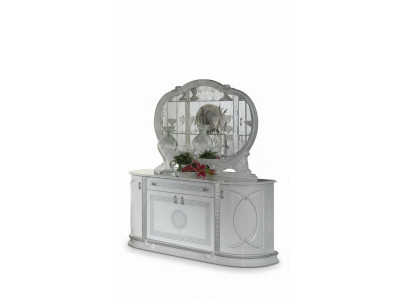 Mirror Dresser Cabinet Sideboards Bedroom Set Wood Modern Style 2-piece
