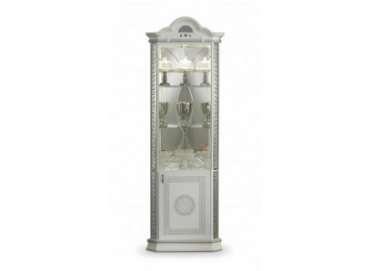 Corner Cabinet Luxury Glass Display Cabinet Wood Italian Style Furniture