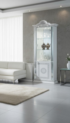 High-quality showcase cabinet luxury cupboard wood Italian style furniture glass new
