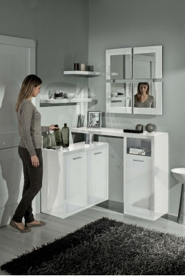 Hallway wardrobe console chest of drawers table entrance console tables wall high gloss new