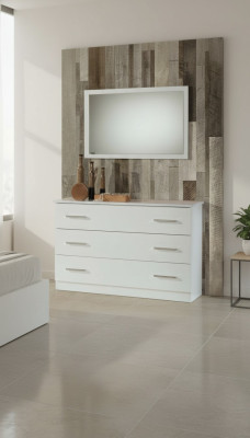 Makeup Table Console Table Sideboard Room Wood Mirror + Dresser 2-piece Set