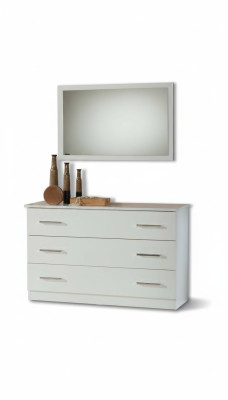 Makeup Table Console Table Sideboard Room Wood Mirror + Dresser 2-piece Set