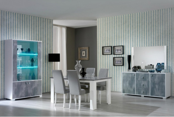 Modern dining table made of wood, 160x90cm, dining room, made in Italy, new design