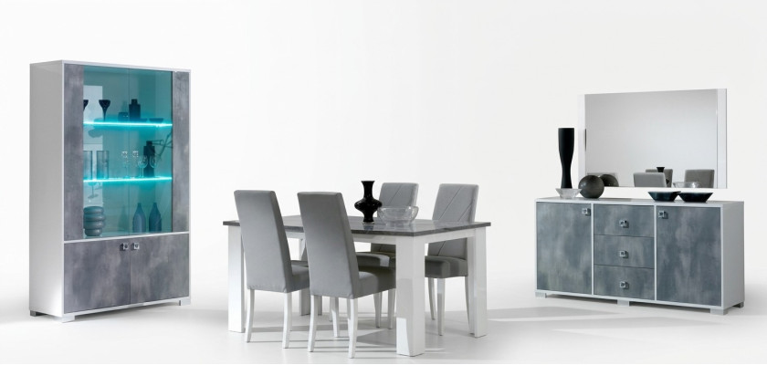 Modern dining table made of wood, 160x90cm, dining room, made in Italy, new design