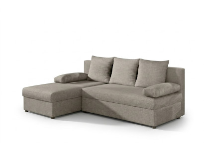 Design L-Form Sofa Couch Upholstery Sleeper Sofa Textile Bed Function Sofa Group