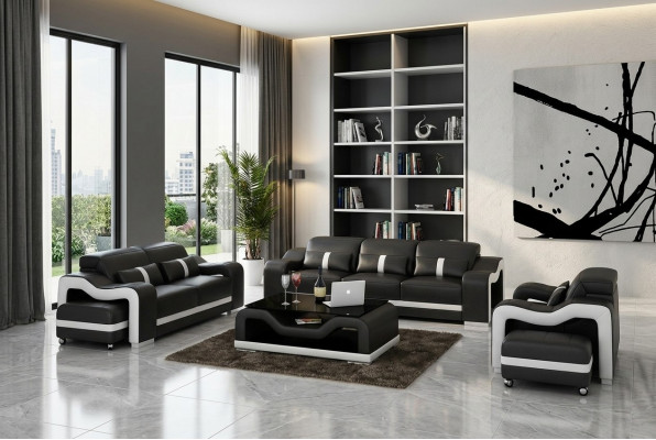Sofa set 311 seaters set design sofas upholstered couches relax leather