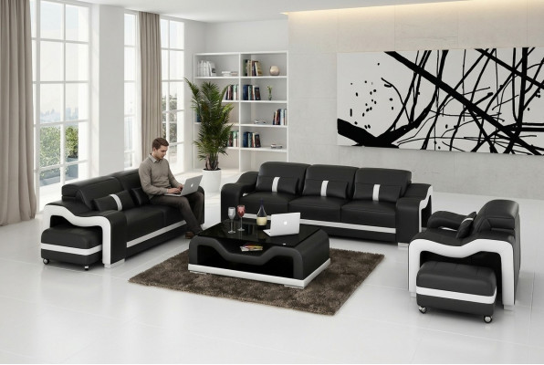 Sofa set 3+1 seater design couch upholstered sofas modern suite group