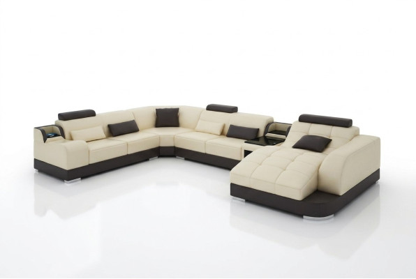 Leather sofa designer sofa U-shaped living landscape couch upholstered corner sofa