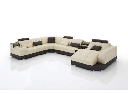 Leather sofa designer sofa U-shaped living landscape couch upholstered corner sofa