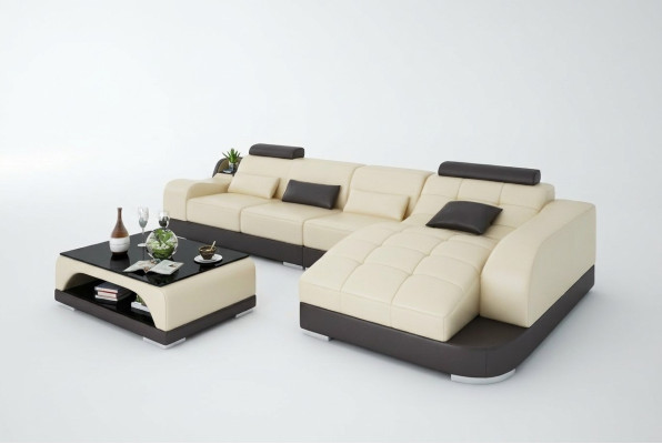 Corner sofa L-shaped fabric couch living landscape set design modern sofa