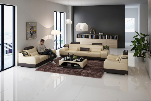 Modern sofa set couch sofa sets group 3+1+1 seater leather sofa