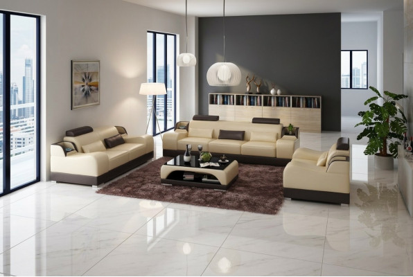 Modern sofa set couch sofa sets group 3+1+1 seater leather sofa