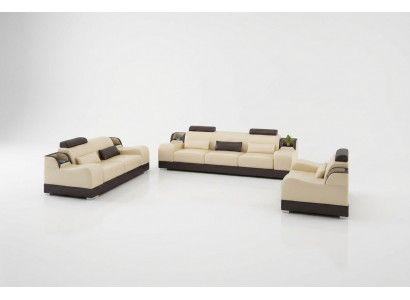 Designer sofa set 321 seater sofa couch leather suite upholstery set