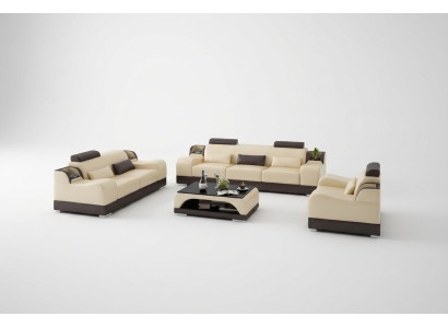 Design sofa set 2x 3-seater set sofas upholstered couches modern couch