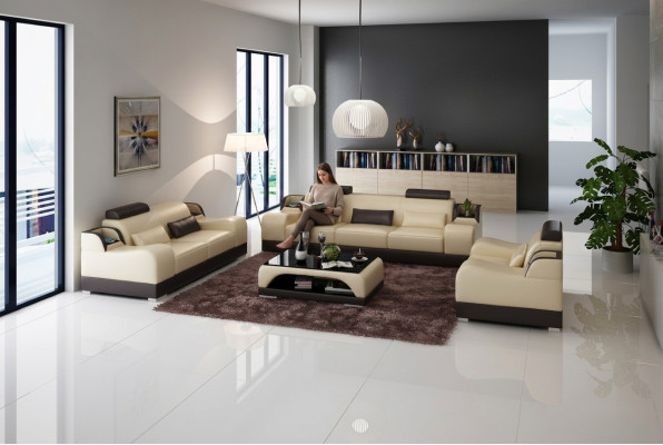 Design couch upholstery sofas leather modern sofa set 3-seater three-seater