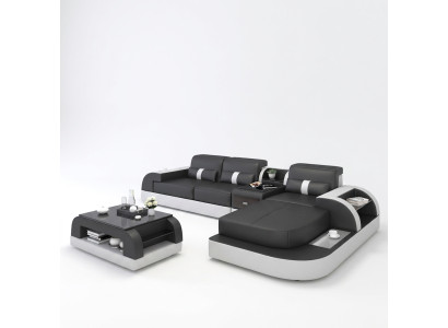Corner sofa L shape living landscape sofa couch upholstered corner suite leather