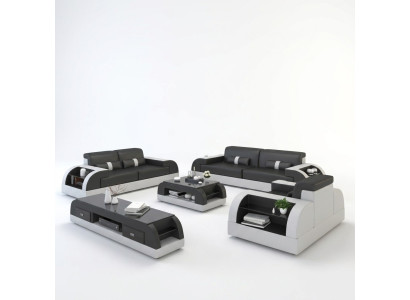 Sofa set 3+3 seater set design sofas upholstery couches leather relax