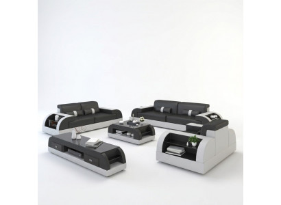 Sofa set 3+3 seater set design sofas upholstery couches leather relax