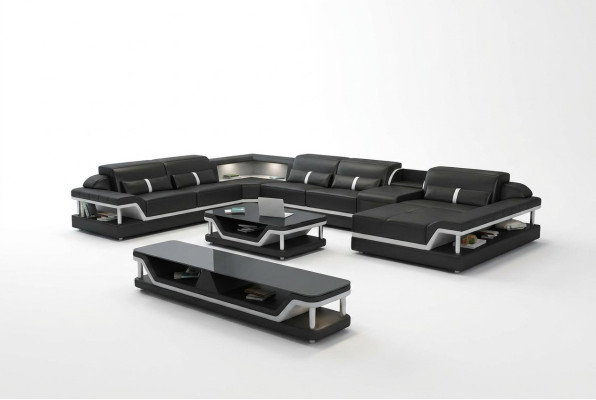 Designer seating landscape U-shape couch corner sofa upholstery suite corner suite