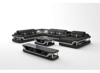 Designer seating landscape U-shape couch corner sofa upholstery suite corner suite