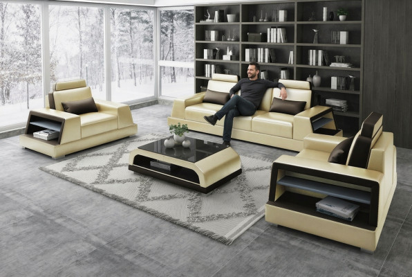 Modern sofa set couch sofa group suites 3+1+1 seater leather sofa