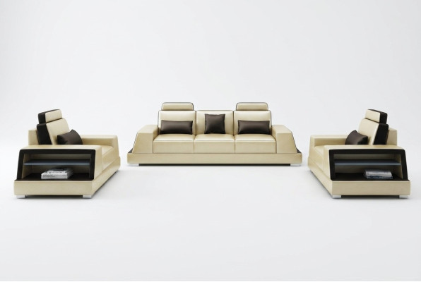 Modern sofa set couch sofa group suites 3+1+1 seater leather sofa