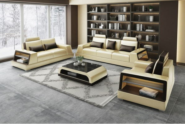 Sofa Couch Upholstery 3-Seater Leather Sofas Couches Seat Sets Three-Seater