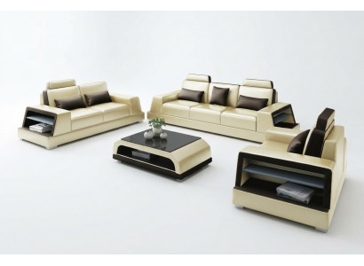 Sofa Couch Upholstery 3-Seater Leather Sofas Couches Seat Sets Three-Seater