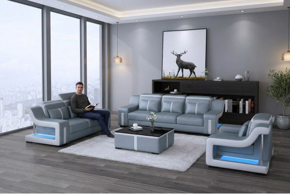 Sofa Set Couch Upholstered Sofa Set 3+2 Leather Couches Sofas Complete