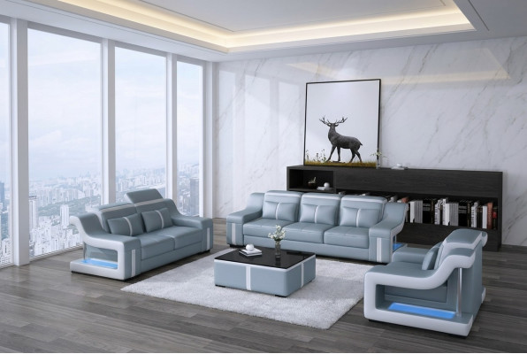 Sofa Set Couch Upholstered Sofa Set 3+2 Leather Couches Sofas Complete