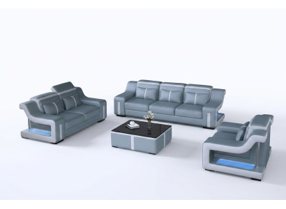 Sofa Set Couch Upholstered Sofa Set 3+2 Leather Couches Sofas Complete