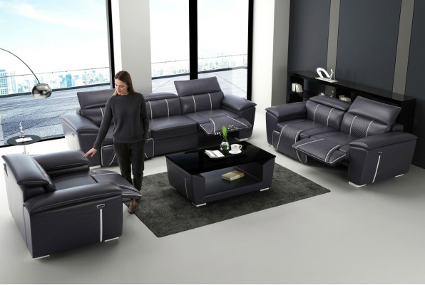 Leather Sofa Set 3+1 Seater Set Upholstered Sofa Couch Designer