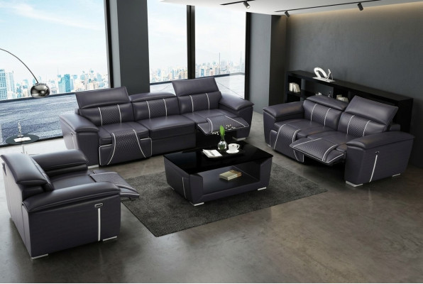 Leather Sofa Set 3+1 Seater Set Upholstered Sofa Couch Designer