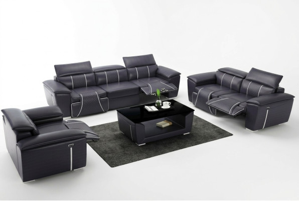 Leather Sofa Set 3+1 Seater Set Upholstered Sofa Couch Designer