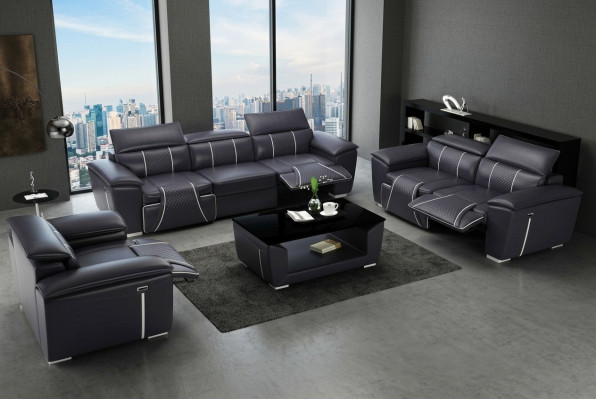 Luxury sofa set 2x 3-seater with furniture couch leather sofa textile group