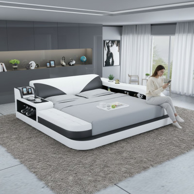 Multifunctional Bed Double Beds Modern Bed Frame Beds 180x200cm