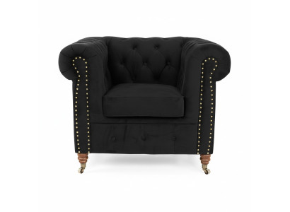 Designer armchair leather luxury TV couch 1-seater relax sofa lounge club