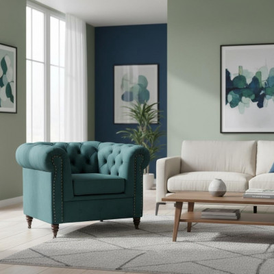 Chesterfield Armchair 1 Seater Couch Upholstered Sofas Couches New Lounge Club