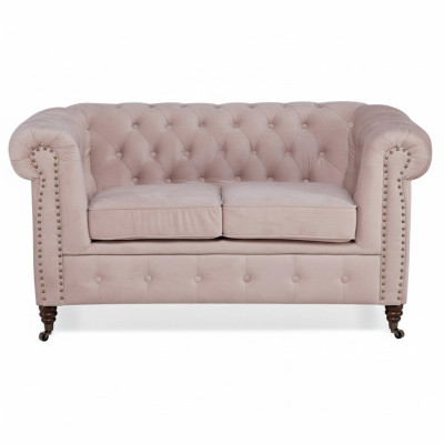 Luxury 2 seater couch upholstered sofa fabric material couch set Chesterfield new