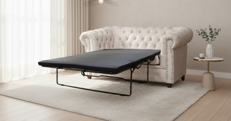 Chesterfield 2-seater sofa office couch with bed function double sofas couches