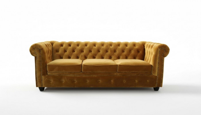Chesterfield 3-seater sofa office couch with bed function sofas couches three-seater
