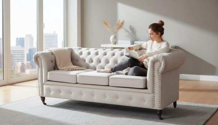 Chesterfield Sofa Set 3+2 Seater Design Couch Upholstered Sofa Suite Set New