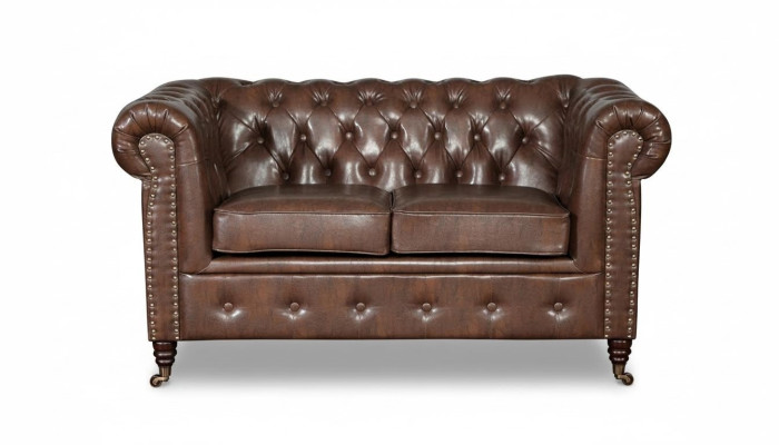 Sofa 2-seater design sofas upholstery modern seating fabric two-seater leather new