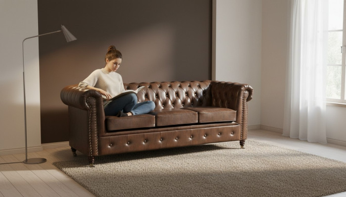 Designer Chesterfield sofa set couch upholstery set 3+2+1 seaters
