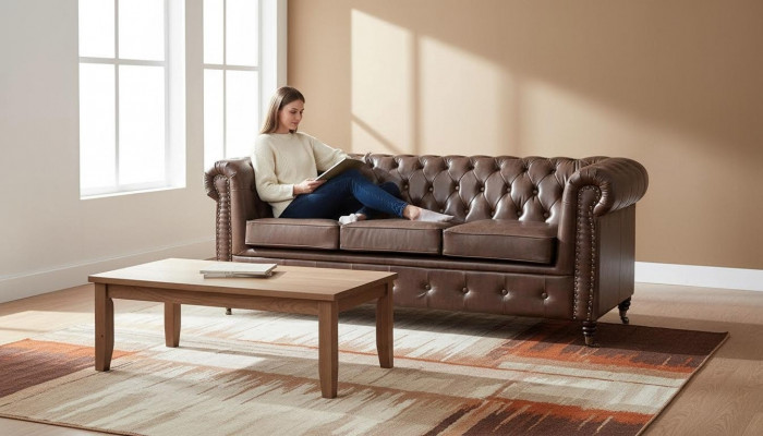 Chesterfield Sofa Set Sofa Couch Upholstery 3 2 Seater Leather Sofas Fabric New